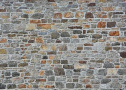 mur pierre penche