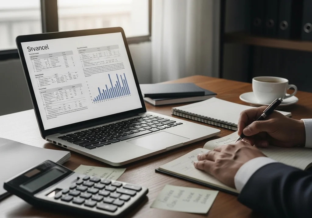 bureau moderne financier