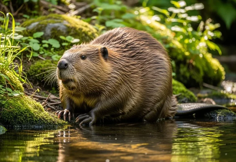 castor habitat riviere