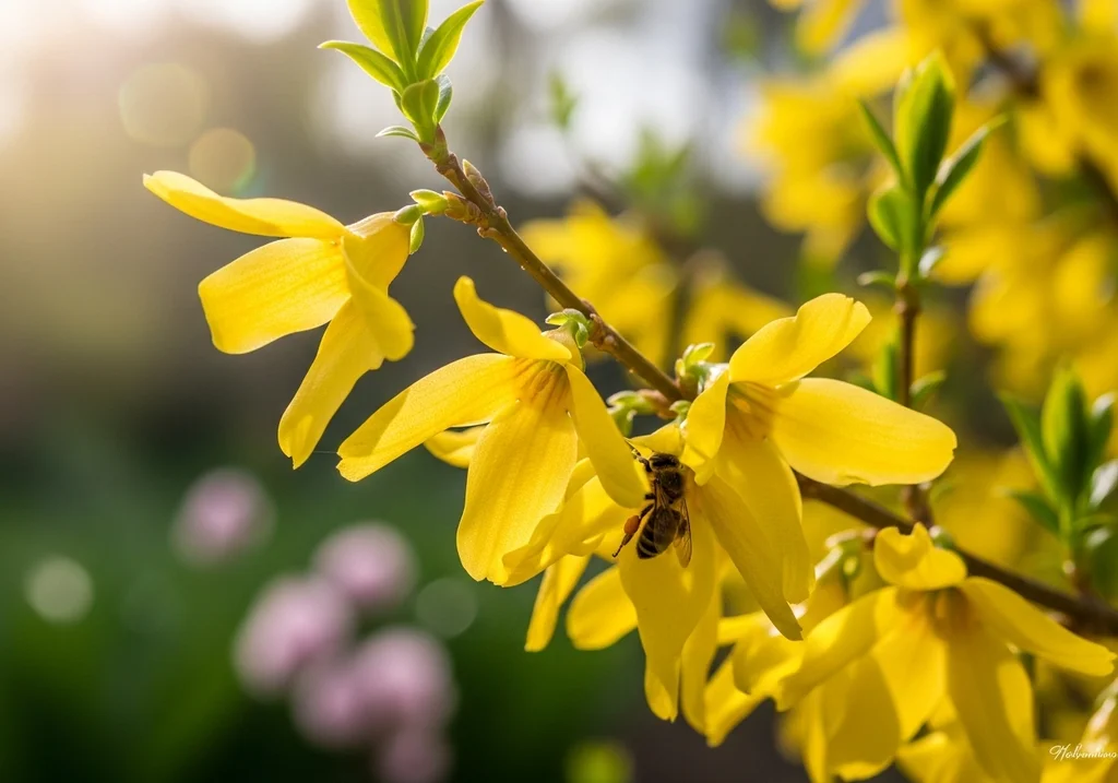 fleurs forsythia bloom