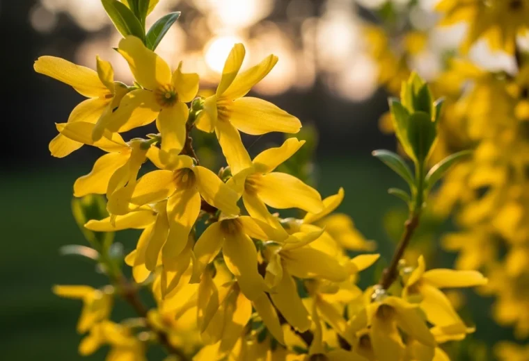 fleurs forsythia printemps
