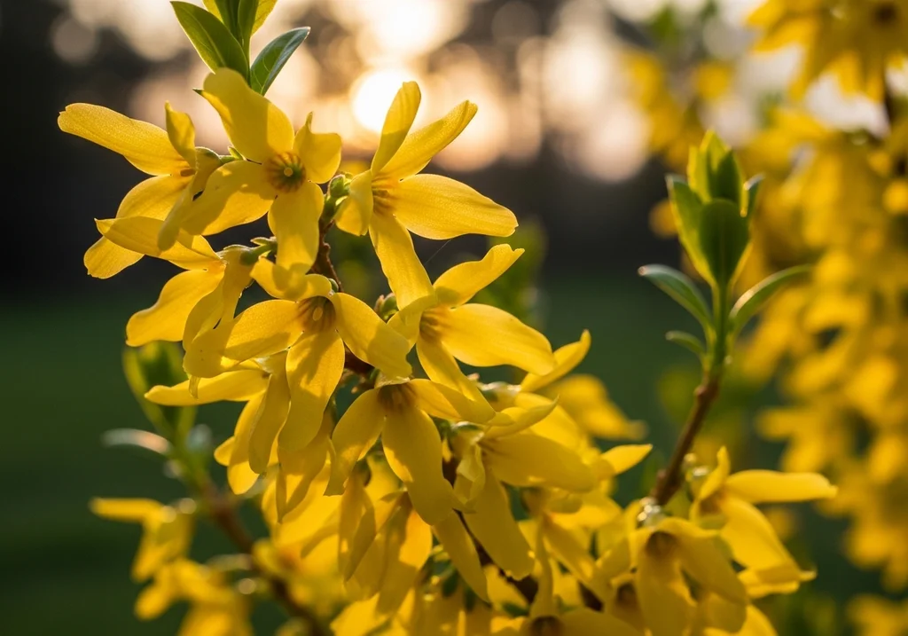 fleurs forsythia printemps