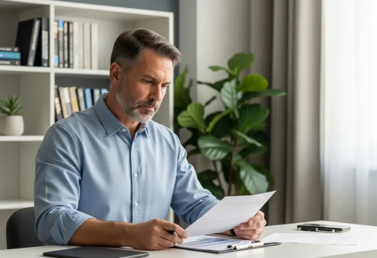 homme professionnel dossier