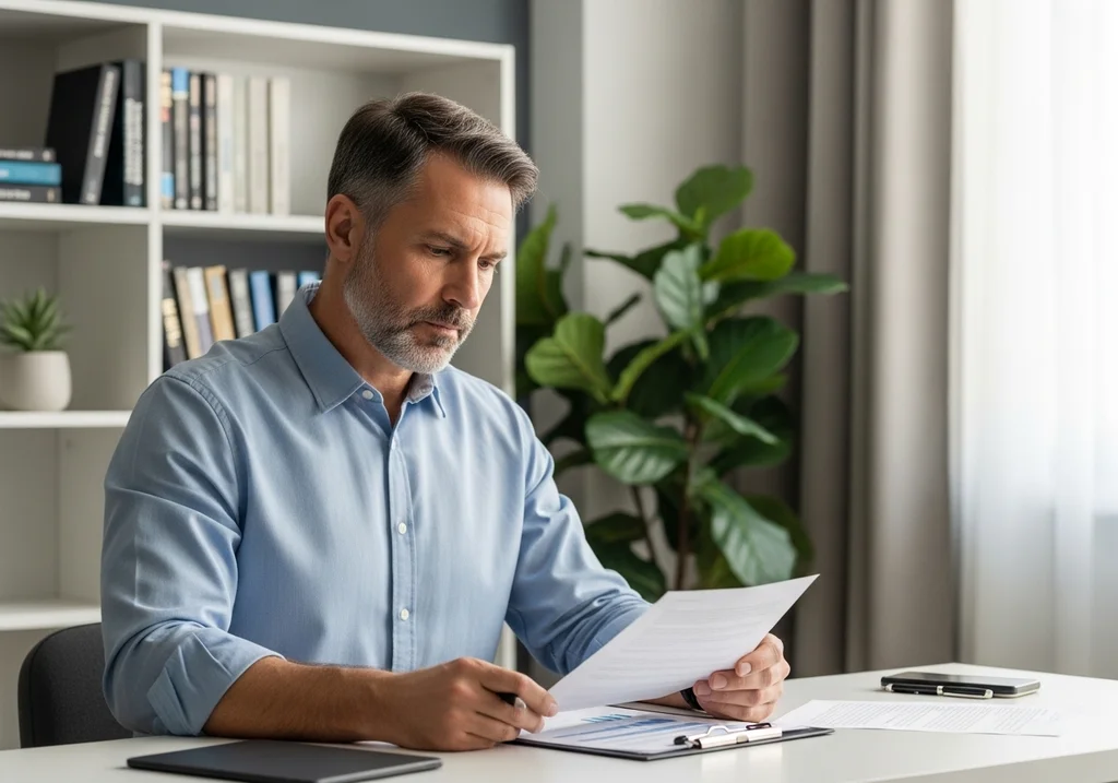 homme professionnel dossier