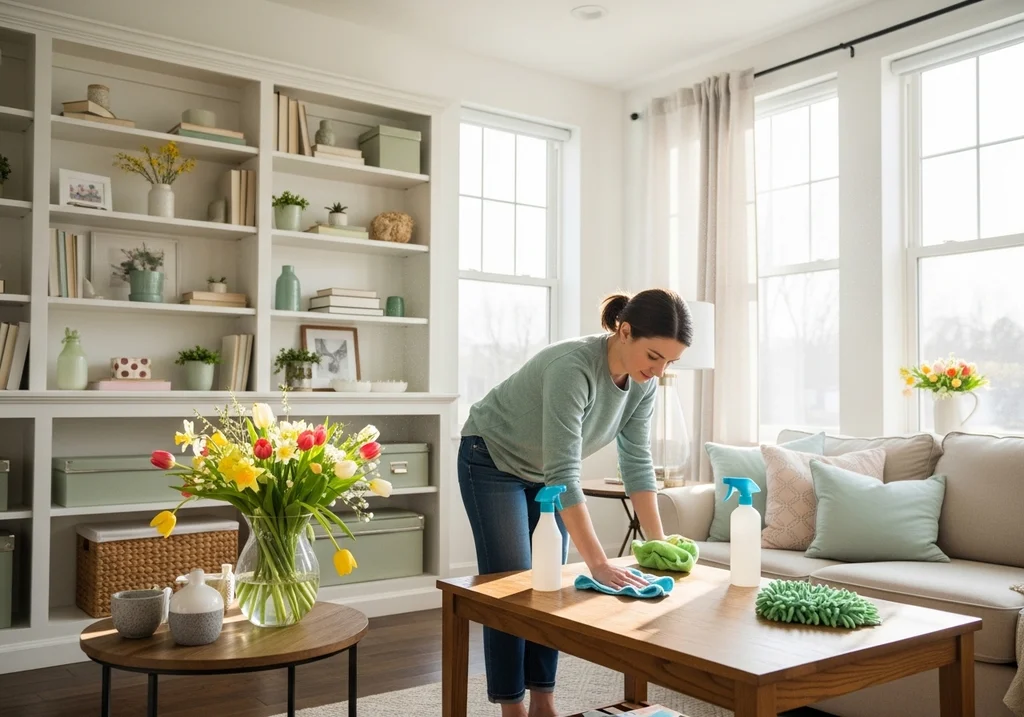 interieur moderne printemps nettoyage