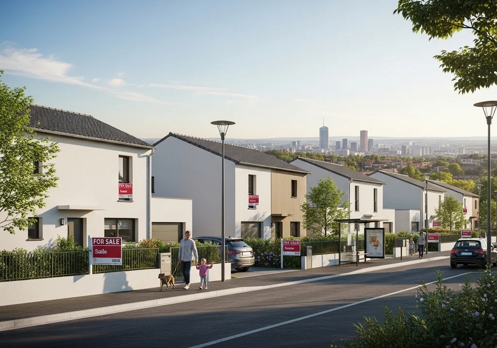 quartier suburbain Saint Genis Laval