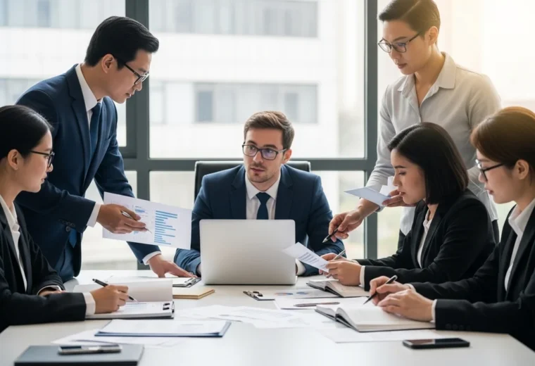 environnement bureau professionnel discussion