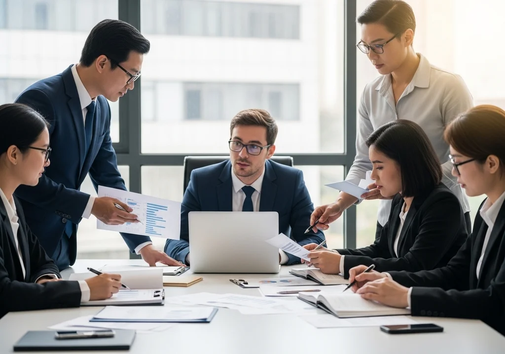 environnement bureau professionnel discussion