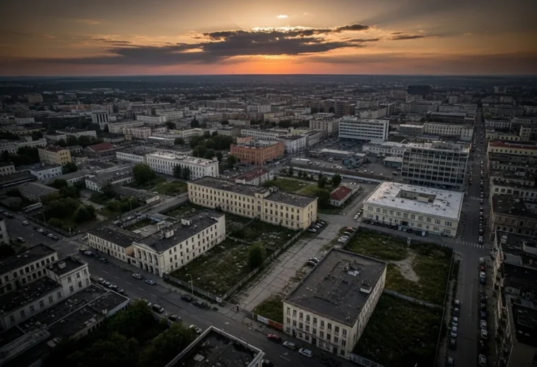 vue aerienne quartier urbain