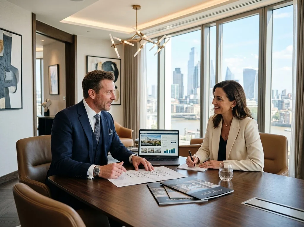 agent immobilier luxueux bureau