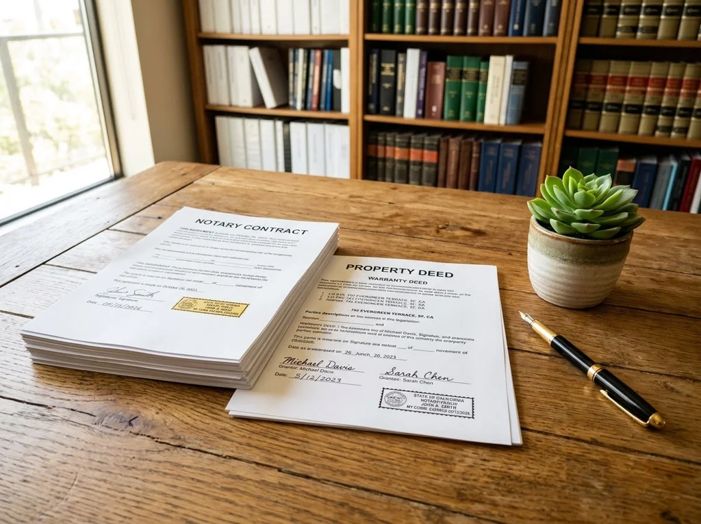 bureau documents notaire